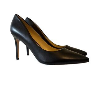 Nine West Ezra Black Leather Pumps Size 8.5M